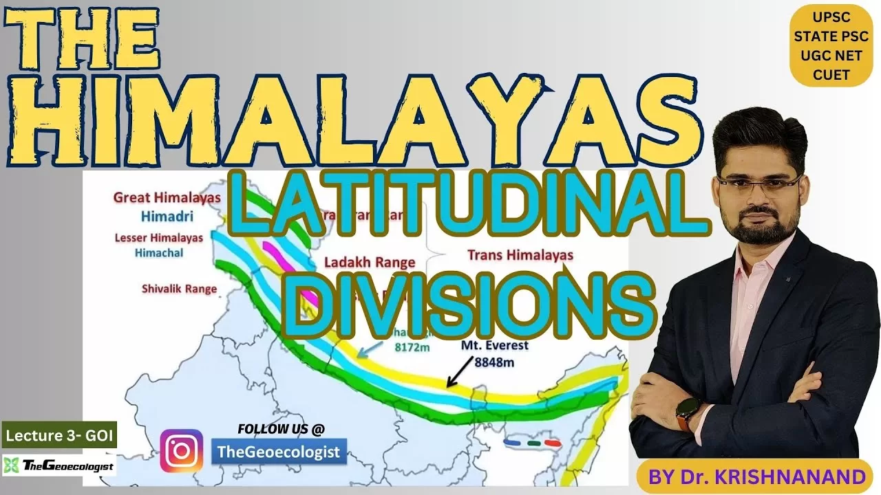Latitudinal Divisions of the Himalayas-TheGeoecologist #upsc