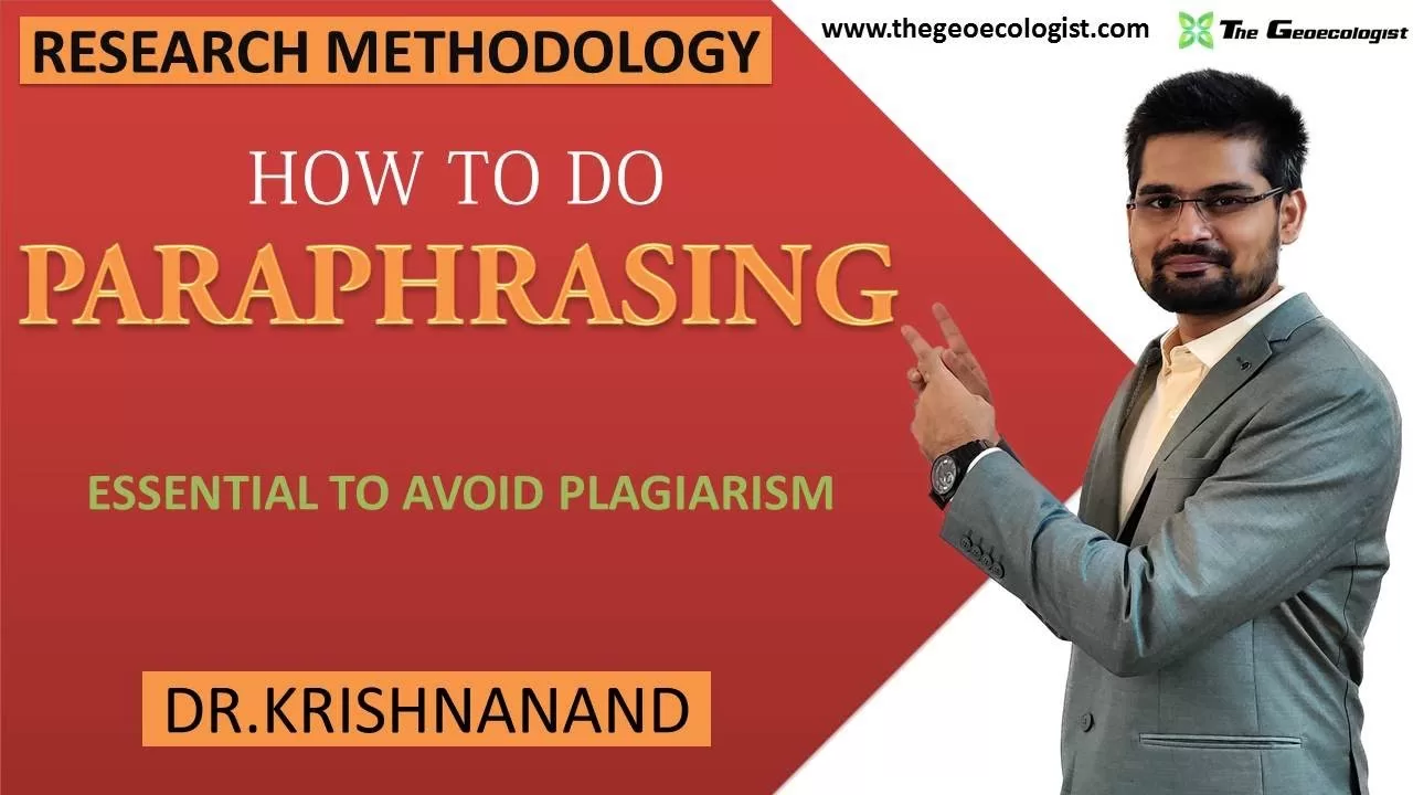 HOW TO DO PARAPHRASING | PARAPHRASING IN 5 STEPS| By Dr. Krishnanand