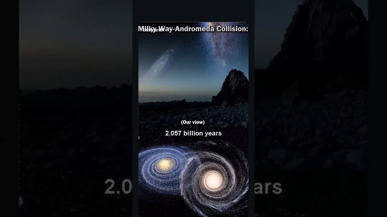 Milky Way - Andromeda Collision #milkyway #andromeda #galaxycollapse #shorts