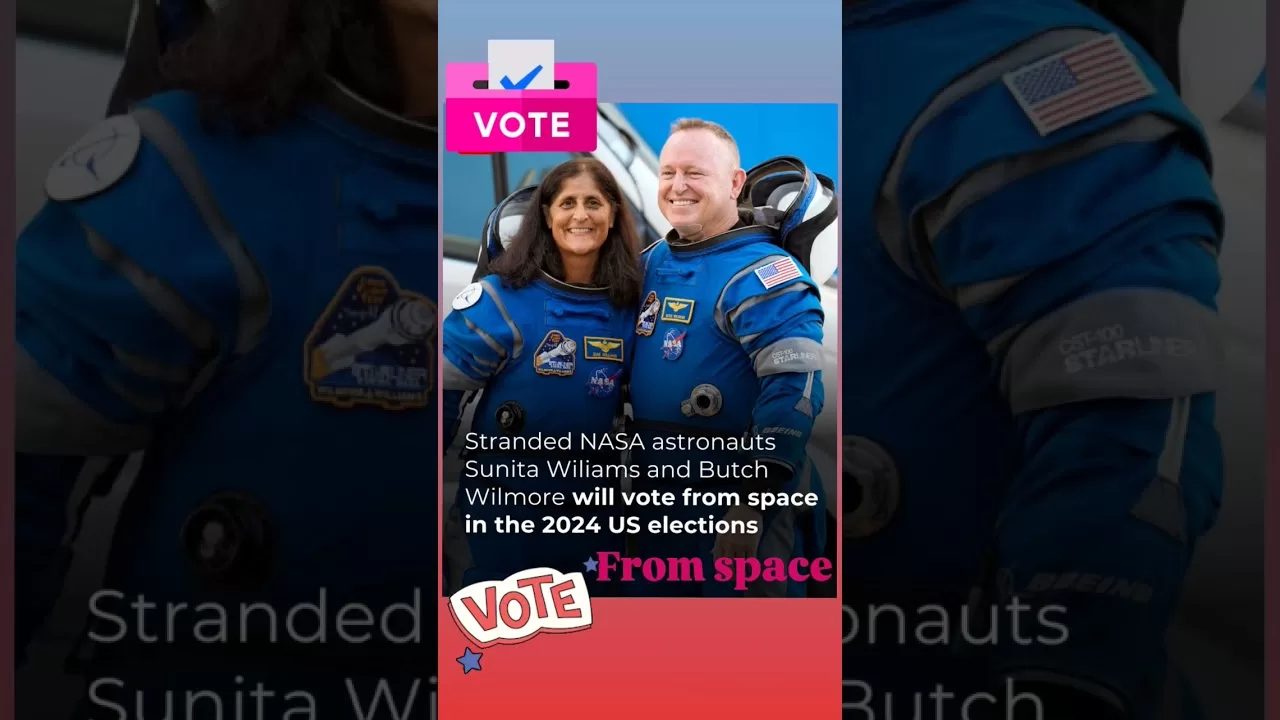 Sunita Williams - Butch Willmore to Vote from Space #uselections2024 #sunitawilliams #space #shorts