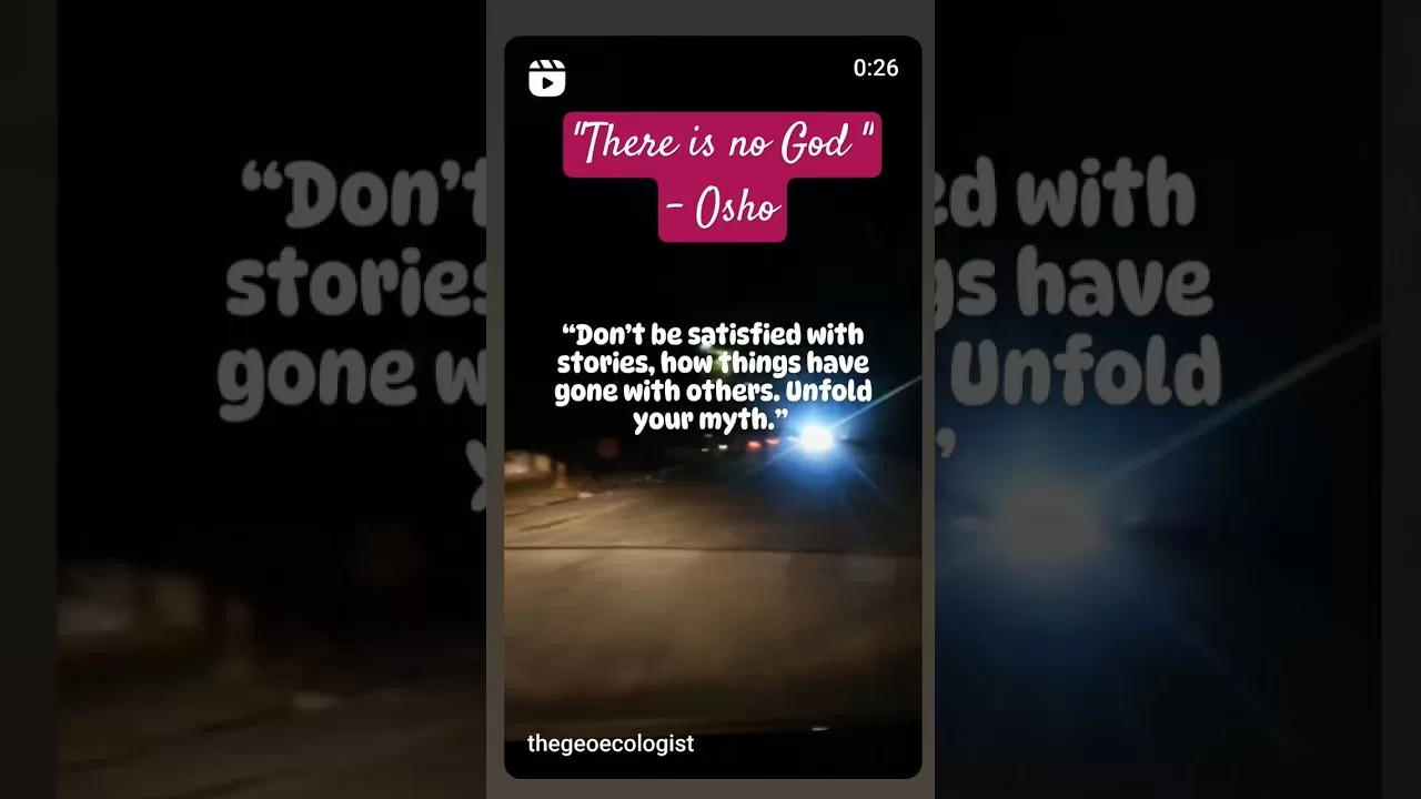 There is no God #osho #oshoquotes #viralvideo #nogod #shorts